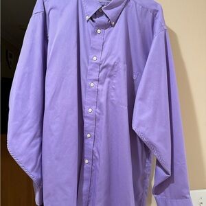 Chaps Purple Casual Button Down Shirt